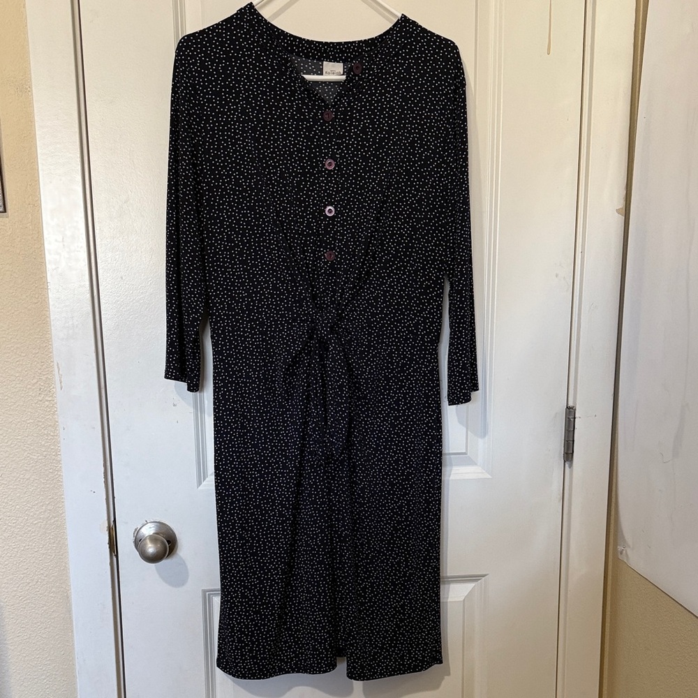 Kaileigh Black and White Long Sleeve Dress